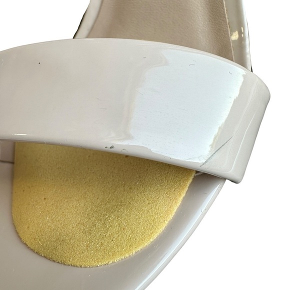 CALL IT SPRING VEGAN ALMOND TOE 4" HIGH HEEL SANDALS STILETTO PATENT NUDE 8 - Picture 13 of 16